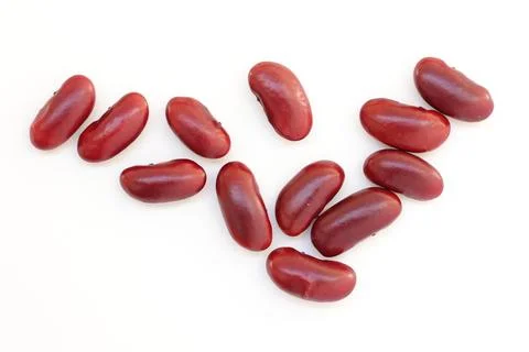 Red kidney beans on white background Stock Photos
