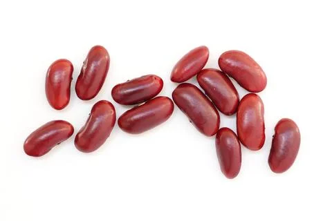 Red kidney beans on white background Stock Photos