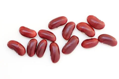 Red kidney beans on white background Stock Photos