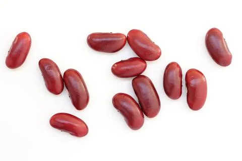 Red kidney beans on white background Stock Photos