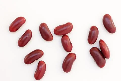 Red kidney beans on white background Stock Photos