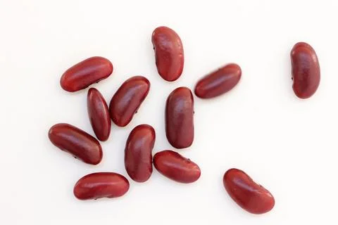 Red kidney beans on white background Stock Photos