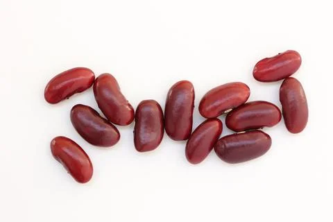 Red kidney beans on white background Stock Photos