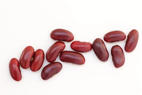 Red kidney beans on white background Stock Photos