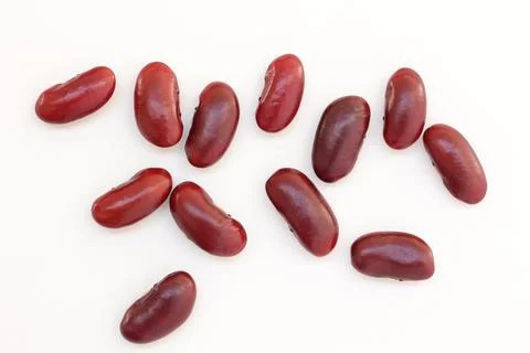 Red kidney beans on white background Fotos Stock