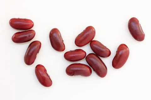 Red kidney beans on white background Stock Photos