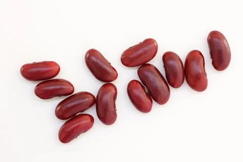 Red kidney beans on white background Stock Photos
