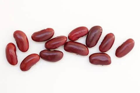 Red kidney beans on white background Stock Photos