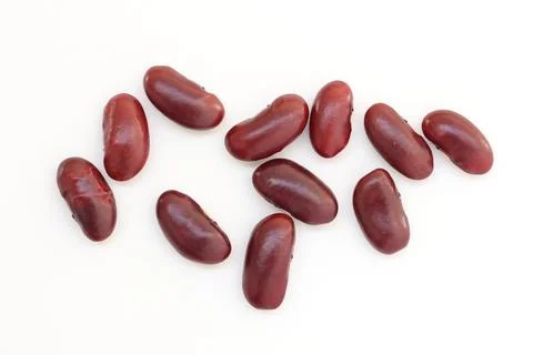 Red kidney beans on white background Stock Photos