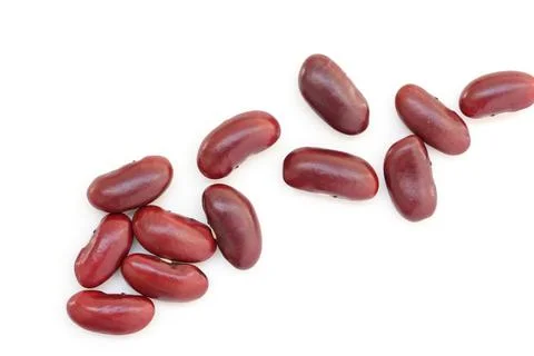 Red kidney beans on white background Stock Photos
