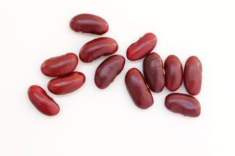 Red kidney beans on white background Stock Photos