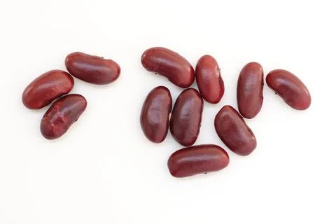Red kidney beans on white background Stock Photos