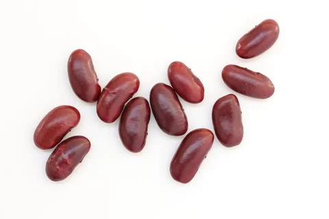 Red kidney beans on white background Stock Photos