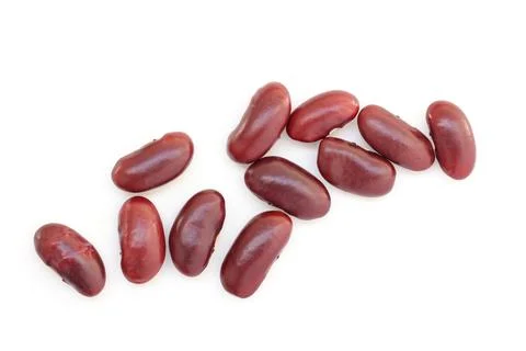 Red kidney beans on white background Stock Photos