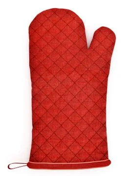 Red kitchen gloves Stock Illustration