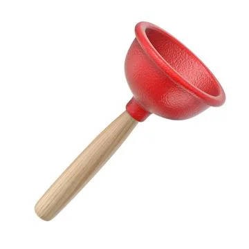 Red kitchen plunger 3D Red kitchen plunger 3D render illustration isolated... Stock Photos