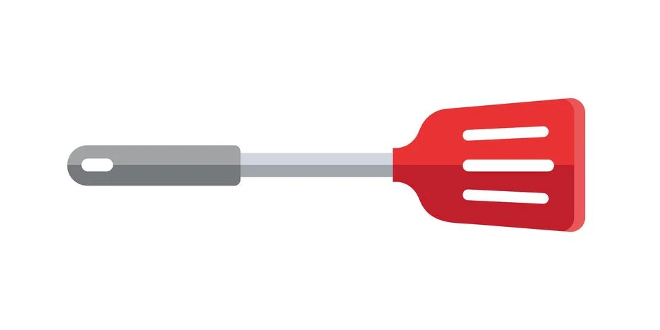 Red kitchen spatula vector icon Stock Illustration