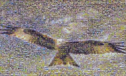 Red Kite mosaic Stock Photos