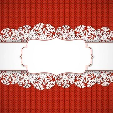 Red  knitted background Stock Illustration