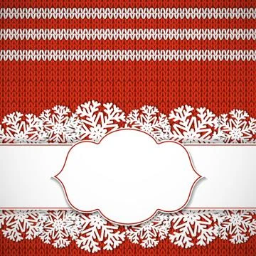 Red knitted background Stock Illustration