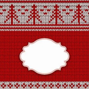 Red knitted background Stock Illustration