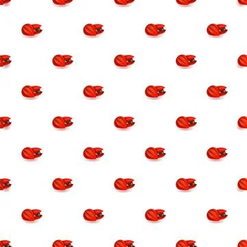 Red kola nuts seamless repeating pattern background イラスト素材