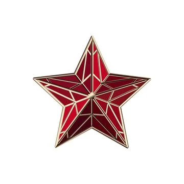 Red Kremlin ruby star. Vector drawing. EPS 10. Ilustración de archivo