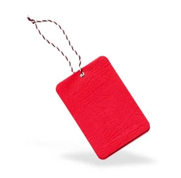 Red label isolated Foto stock