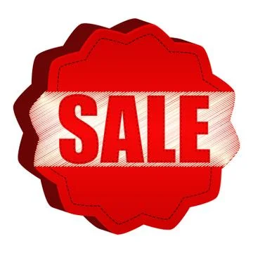 Red label sale Stock Illustration