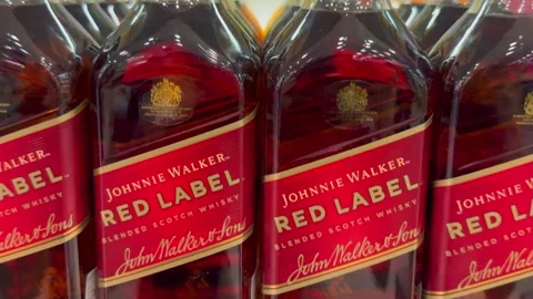 Red Label whiskey Stock Footage 283926965