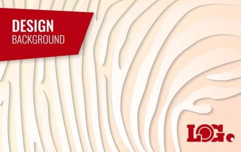 Red lable on white paper strips - abstract texture. simple background for cover Stock Illustration