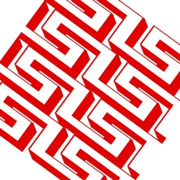 Red labyrinth Stock Illustration