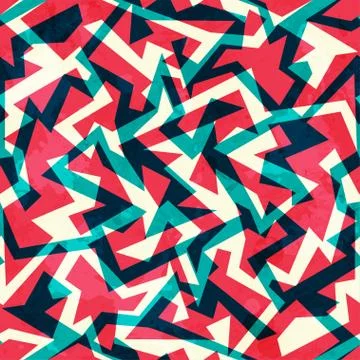 Red labyrinth seamless pattern Stock Illustration