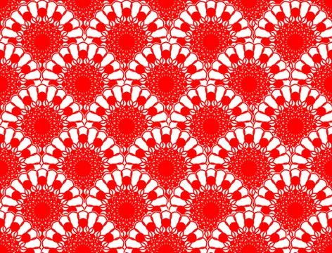 Red lace fine seamless patterns Illustrazione stock