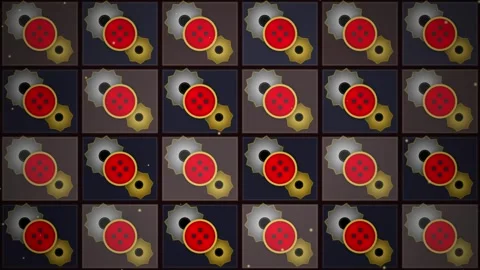 Red Ladybug Gears Pattern Animation - Mechanical Insect Motion Graphics Stock Footage 346660623