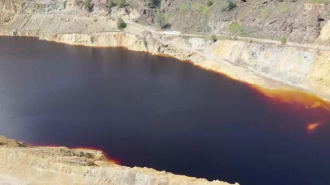 Red lake in Cyprus. Stock Footage 174754220