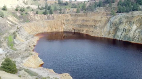 Red lake in Cyprus. Stock Footage 174755270