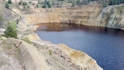 Red lake in Cyprus. Stock Footage 174756282