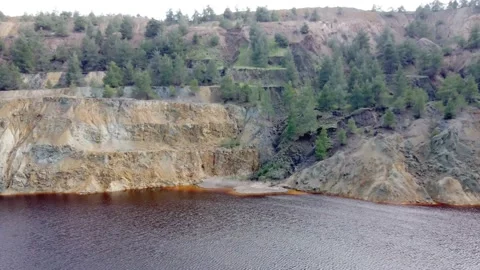 Red lake in Cyprus. Stock Footage 174757334