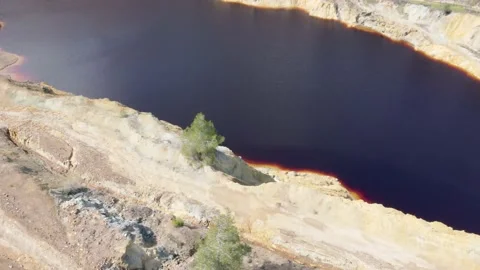 Red lake in Cyprus. Stock Footage 174759484