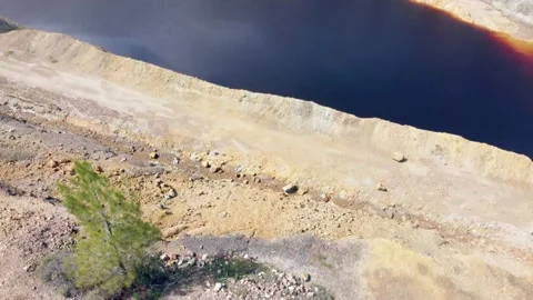 Red lake in Cyprus. Stock Footage 174760568