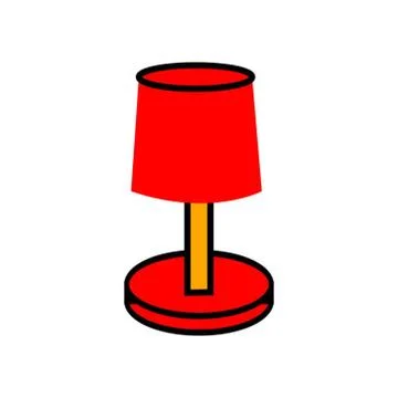 Red lamp Illustrazione stock