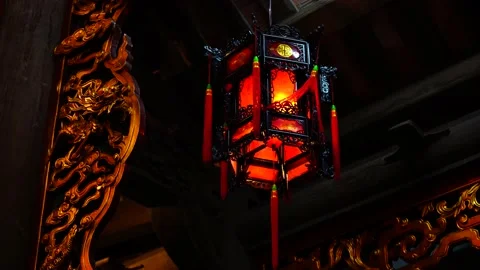 Red lamp rotate, close up Stock Footage 134636125