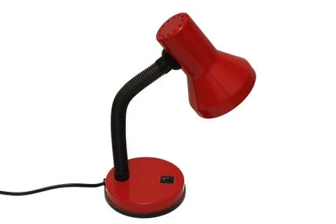 The red lamp on white background Stock Photos