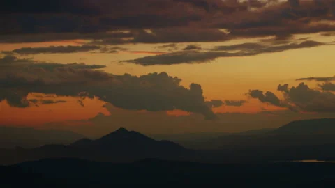 Red landscape at dusk Stock Footage 161468522