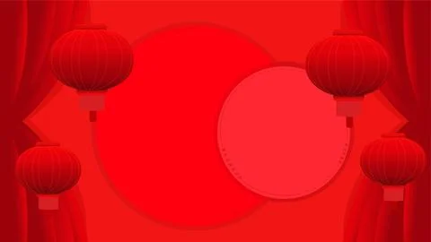 Red Lantern and background design Stock Illustration