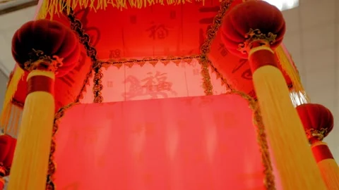 Red lantern display - Chinese New Year - Traditional festivals 動画素材 259680654