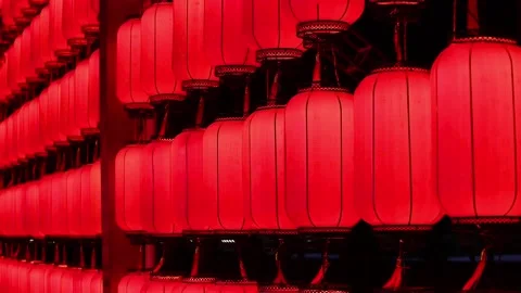 Red lantern 库存影片 343640804
