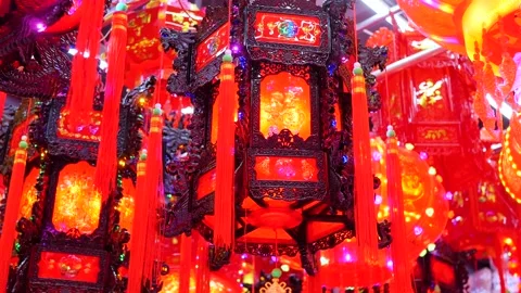 Red lantern Stock-Footage 347243135