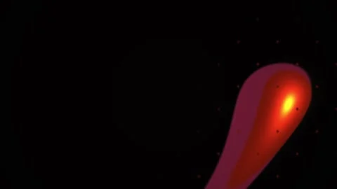 Red Lantern Light in Dark Sky. Stock Footage 340041167